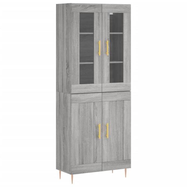 Berkfield Home Highboard Grey Sonoma 69.5x34x180 cm Engineered Wood - image 1