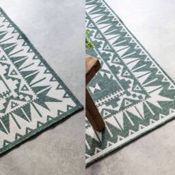 THE RUGS Dynamic Reversible Indoor & Outdoor Rug Polypropylene Oriental Rug in Green - Size: 200 cm x 290 cm - thumbnail 6