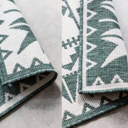 THE RUGS Dynamic Reversible Indoor & Outdoor Rug Polypropylene Oriental Rug in Green - Size: 200 cm x 290 cm - thumbnail 5