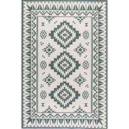 THE RUGS Dynamic Reversible Indoor & Outdoor Rug Polypropylene Oriental Rug in Green - Size: 200 cm x 290 cm - thumbnail 2
