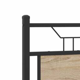 Berkfield Home Bed Frame without Mattress Sonoma Oak 120x200 cm Engineered Wood in Brown - Size: Small Double - thumbnail 9