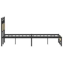 Berkfield Home Bed Frame without Mattress Sonoma Oak 120x200 cm Engineered Wood in Brown - Size: Small Double - thumbnail 7