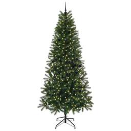 Berkfield Home Artificial Christmas Tree with 300 LEDs Green 240 cm PE & PVC - thumbnail 3