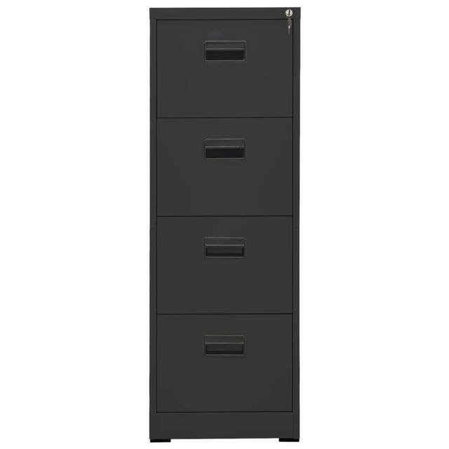 Berkfield Home Filing Cabinet Anthracite 46x62x133 cm Steel in Dark Grey - Size: 46 x 62 x 133 cm - image 1