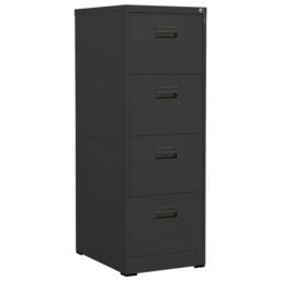 Berkfield Home Filing Cabinet Anthracite 46x62x133 cm Steel in Dark Grey - Size: 46 x 62 x 133 cm - thumbnail 2