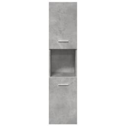 Berkfield Home Practical 5 Piece Bathroom Furniture Set Concrete Grey Engineered Wood - thumbnail 7