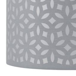 First Choice Lighting Set of 2 Buck - Clear Glass Globe Table Lamps with Grey Cut OutShade - thumbnail 7