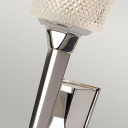 Netlighting Verity 1 Light Wall Light Polished Chrome Glass Shade G9 in Grey - thumbnail 2