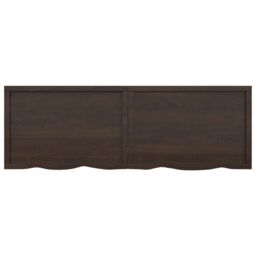 Berkfield Home Wall Shelf Dark Grey 180x60x(2-6) cm Treated Solid Wood Oak in Brown - thumbnail 3