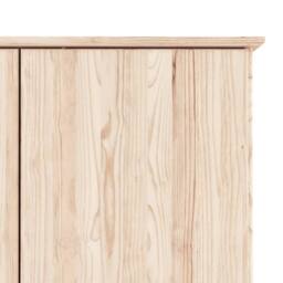 Berkfield Home Wardrobe ALTA 90x55x170 cm Solid Wood Pine in Light Tan - Size: 90 x 55 x 170 cm - thumbnail 8
