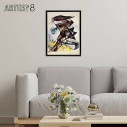 "Artery8 Caliban Figurine for The Tempest Marc Vintage Framed Canvas Wall Art - Size: W12"" x H16""" - thumbnail 3