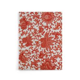 "Artery8 Owen Jones Ornamental Flower Pattern in Red Canvas Wall Art Print - Size: W12"" x H16""" - thumbnail 1