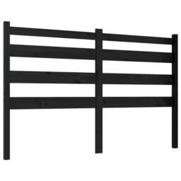 Berkfield Home Bed Headboard Black 166x4x100 cm Solid Wood Pine - Size: 166 x 4 x 100 cm - thumbnail 1