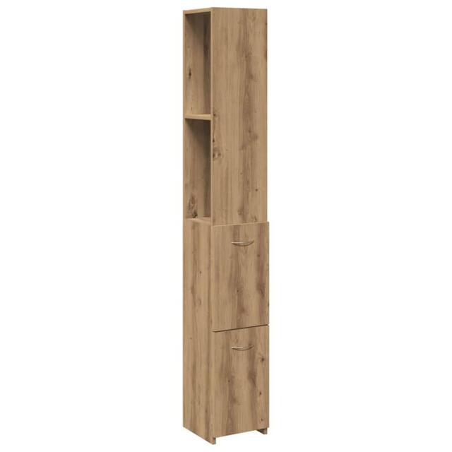 Berkfield Home Bathroom Cabinet Artisan Oak 25x25x170 cm Engineered Wood in Brown - Size: 25 x 25 x 170 cm - image 1