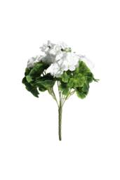 KDMD Geranium White Bush 15cm Artificial Flowers