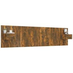 Berkfield Home Classic Bed Headboard with Cabinets Smoked Oak Engineered Wood in Brown - thumbnail 1