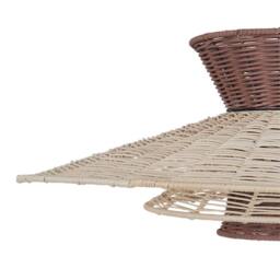 Wyld and Coco Rattan Pendant Lamp Natural Brown Beige Boho Style - thumbnail 6