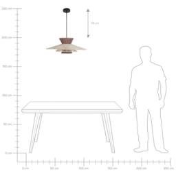 Wyld and Coco Rattan Pendant Lamp Natural Brown Beige Boho Style - thumbnail 8