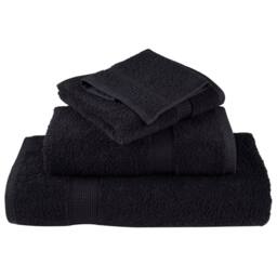 Berkfield Home Soft 6 Piece Premium Towel Set SOLUND Black 600 gsm - thumbnail 4