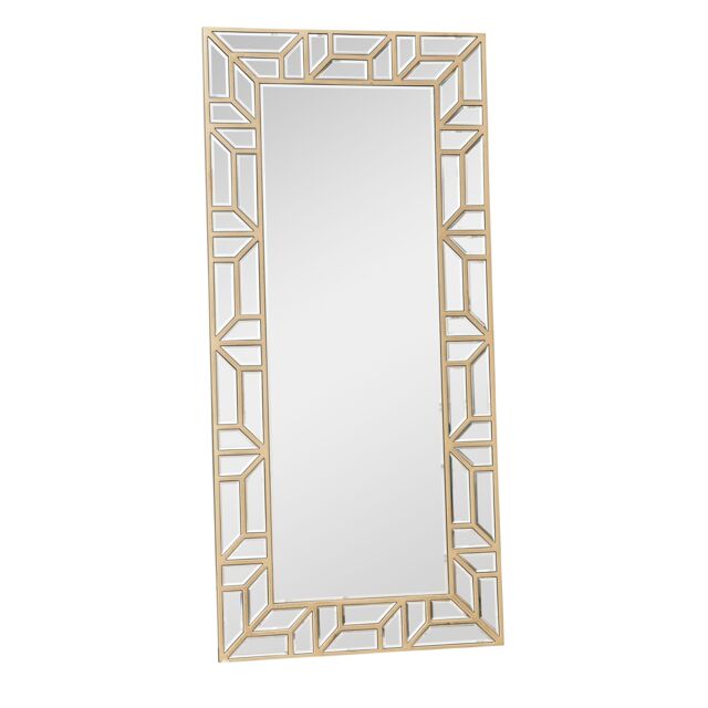 Melody Maison Large Gold Geometric Framed Mirror 70cm X 150cm - Size: 70 cm X 150 cm - image 1