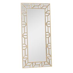 Melody Maison Large Gold Geometric Framed Mirror 70cm X 150cm - Size: 70 cm X 150 cm - thumbnail 1