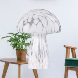 First Choice Lighting Confetti - White & Glass Table Lamp - thumbnail 3