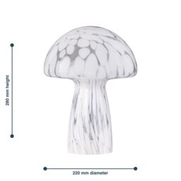 First Choice Lighting Confetti - White & Glass Table Lamp - thumbnail 5