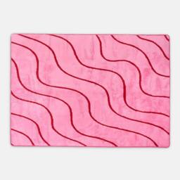 OHS Tufted Contour Rug Soft Floor Carpet Non Slip Area Mat in Bright Pink - Size: 80 cm x 150 cm - thumbnail 3