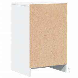 Berkfield Home Stylish Bedside Cabinet with LED Lights White Engineered Wood - thumbnail 8