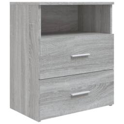 Berkfield Home Modern Bed Cabinets 2 pcs Grey Sonoma 50x32x60 cm - Size: 50 x 32 x 60 cm - thumbnail 5