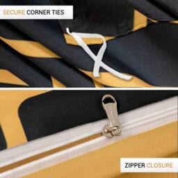 Grace Premium Microfiber Duvet Cover Set Lightweight & Breathable in Gold - Size: Single - thumbnail 7