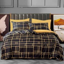 Grace Premium Microfiber Duvet Cover Set Lightweight & Breathable in Gold - Size: Single - thumbnail 2