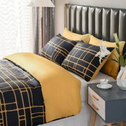 Grace Premium Microfiber Duvet Cover Set Lightweight & Breathable in Gold - Size: Single - thumbnail 5