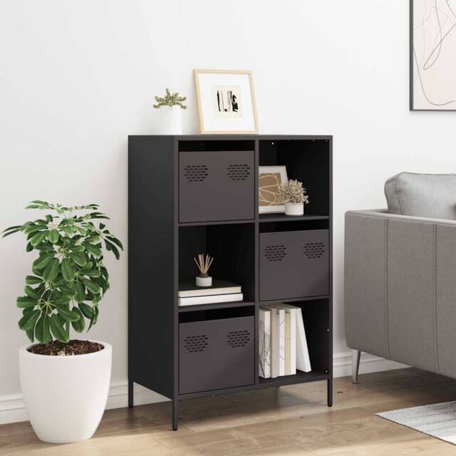 Berkfield Home Highboard Black 68x39x103.5 cm Steel - image 1