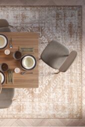 Kukoon Neutral Beige Geometric Medallion Bordered Rug - Size: 120 cm x 170 cm - thumbnail 2