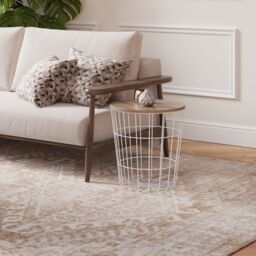 Kukoon Neutral Beige Geometric Medallion Bordered Rug - Size: 120 cm x 170 cm - thumbnail 3