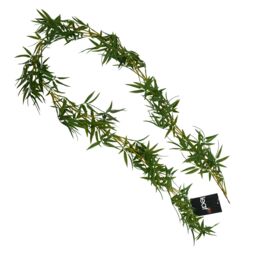 Leaf 180cm Artificial Bamboo Hanging Garland in Green - thumbnail 1
