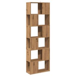 Berkfield Home Book Cabinet/Room Divider Artisian Oak 60x24x186 cm in Brown - Size: 60 x 24 x 186 cm - thumbnail 6