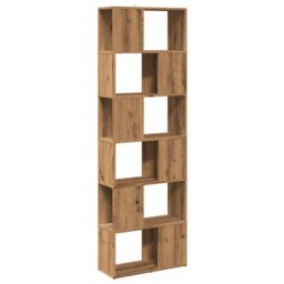 Berkfield Home Book Cabinet/Room Divider Artisian Oak 60x24x186 cm in Brown - Size: 60 x 24 x 186 cm - thumbnail 2