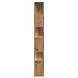 Berkfield Home Book Cabinet/Room Divider Artisian Oak 60x24x186 cm in Brown - Size: 60 x 24 x 186 cm - thumbnail 5