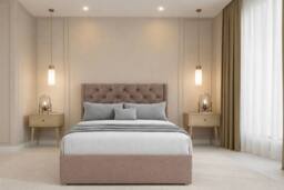 "Nexus Mattresses Ltd Windsor Plush Divan 2 Drawers Foot-End 54""Winged Headboard in Bronze - Size: King" - thumbnail 5
