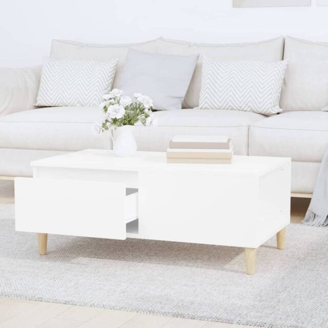 Berkfield Home Decorative Coffee Table White 90x50x36.5 cm Engineered Wood - image 1