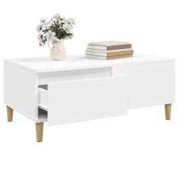 Berkfield Home Decorative Coffee Table White 90x50x36.5 cm Engineered Wood - thumbnail 5