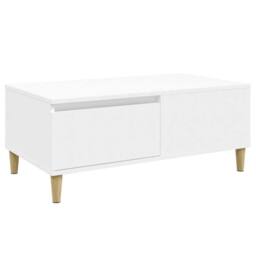 Berkfield Home Decorative Coffee Table White 90x50x36.5 cm Engineered Wood - thumbnail 3