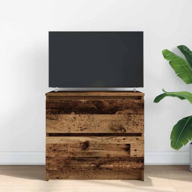 Berkfield Home TV Cabinet Old Wood 60x35x54 cm Engineered Wood in Brown - Size: 60 x 35 x 54 cm - image 1
