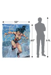 Warner Brothers Wonder Woman Officially Licensed Silky Touch Super Soft Throw Blanket 152 x 127 cm in White - thumbnail 5