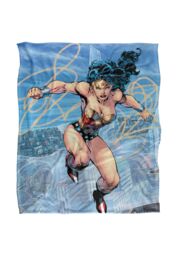 Warner Brothers Wonder Woman Officially Licensed Silky Touch Super Soft Throw Blanket 152 x 127 cm in White - thumbnail 1