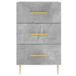 Berkfield Home Modern Bedside Cabinet Concrete Grey 40x40x66 cm Engineered Wood - Size: 40 x 40 x 66 cm - thumbnail 5