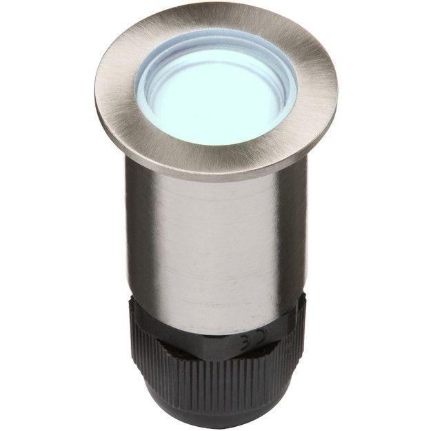 Netlighting 24V Small Stainless Steel Ground Fitting 4 x Blue LED IP67 in Grey