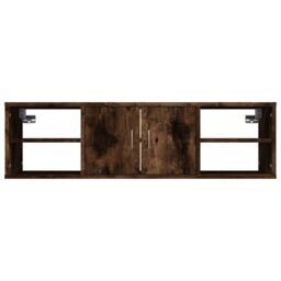 Berkfield Home Wall Shelf Smoked Oak 102x30x29 cm Engineered Wood in Brown - Size: 102 x 30 x 29 cm - thumbnail 5